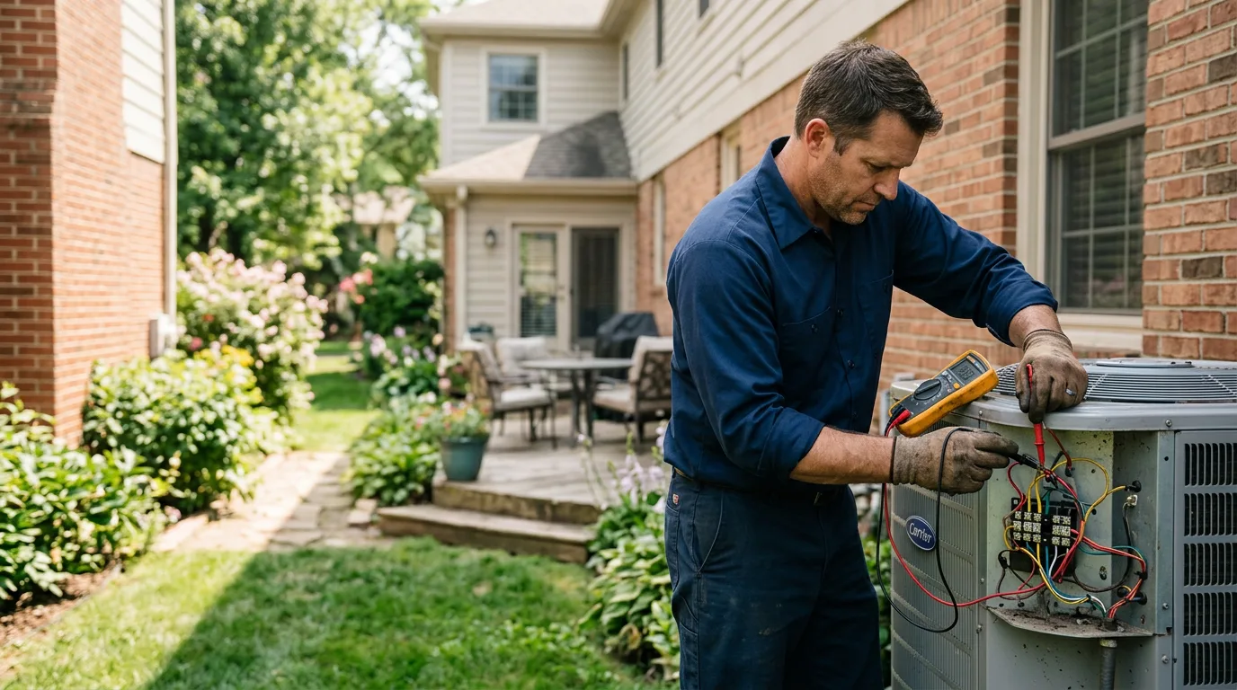 HVAC technician working near Wyano, PA